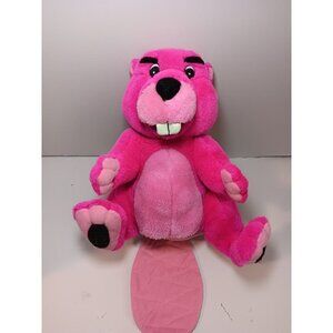 Six Flags Pink Angry Beaver Plush Woodland Promotional Stuffed Animal